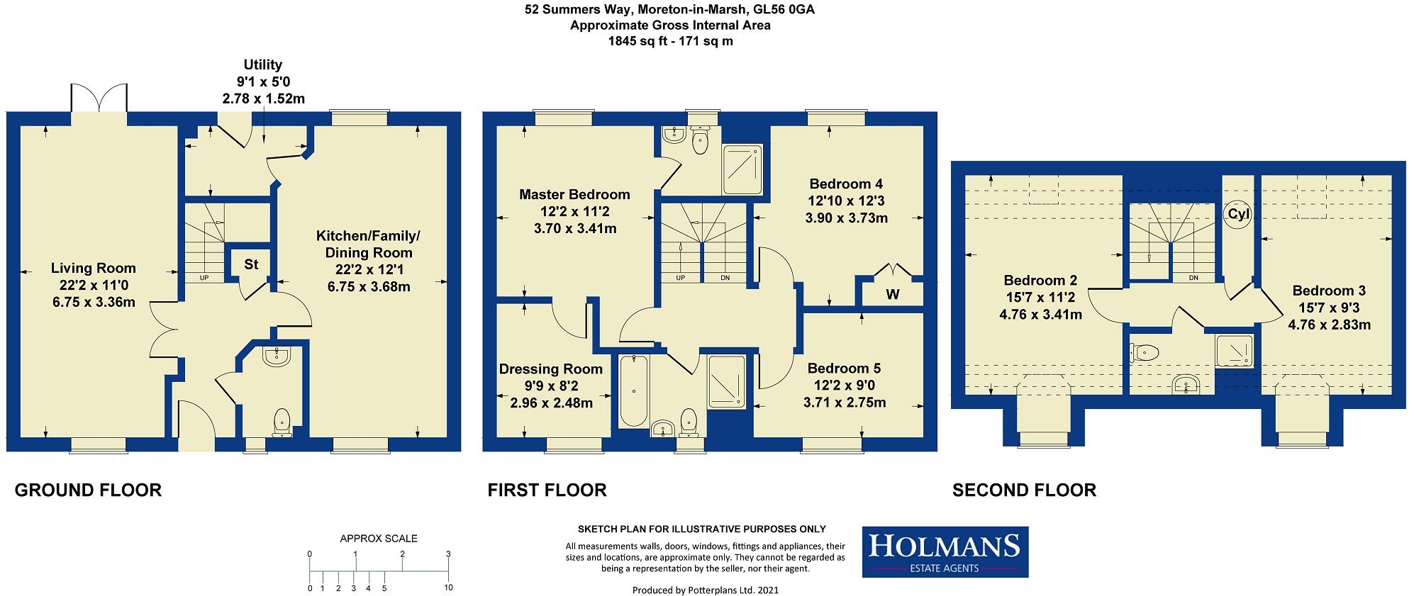 Summers Way, Moreton-in-Marsh, Gloucestershire. GL56 0GA floorplan