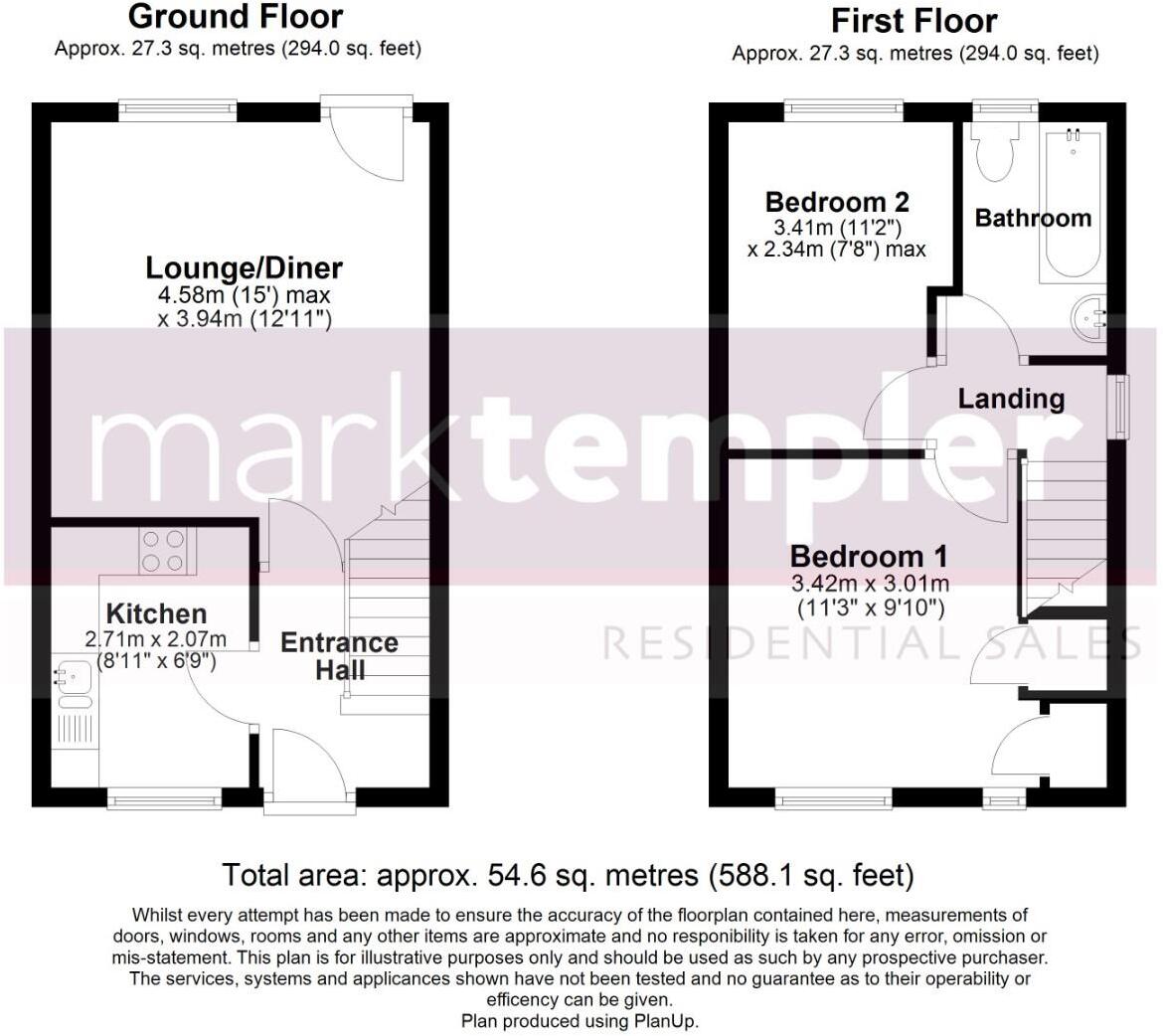 Two bedroom home offering excellent value for money in the North End of Yatton floorplan