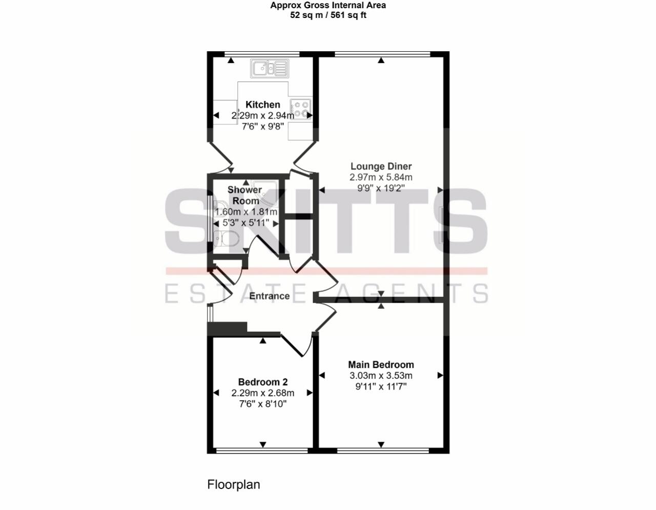 Leyburn Close, Walsall, West Midlands, WS2 floorplan