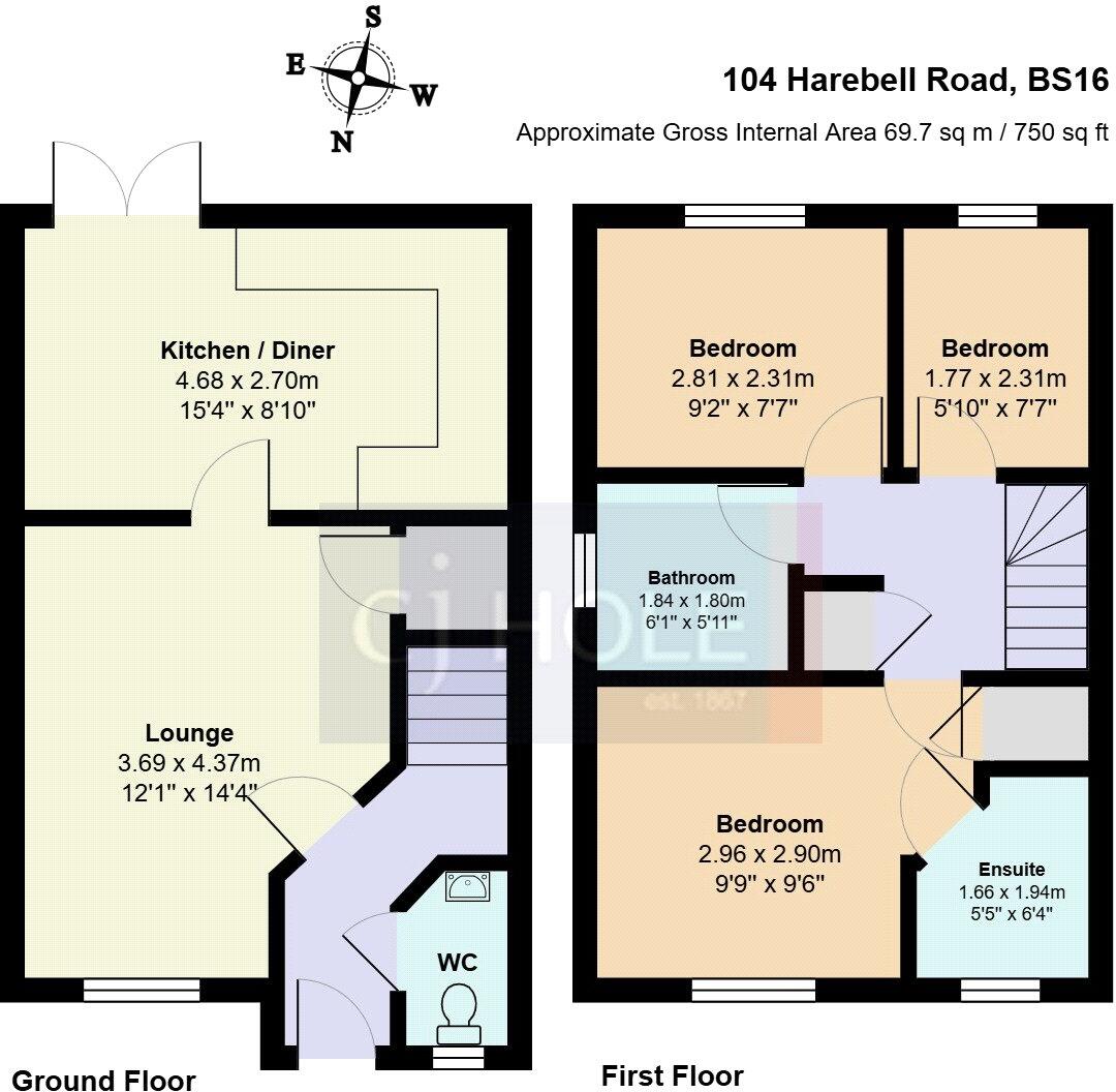 Harebell Road, Lyde Green, Bristol, Gloucestershire, BS16 floorplan