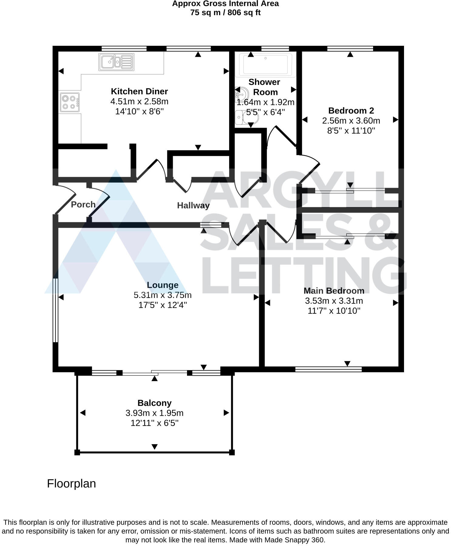 North Campbell Road, Dunoon, Argyll, PA23 floorplan