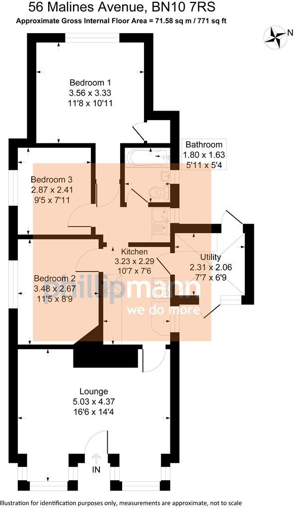 Malines Avenue, Peacehaven floorplan