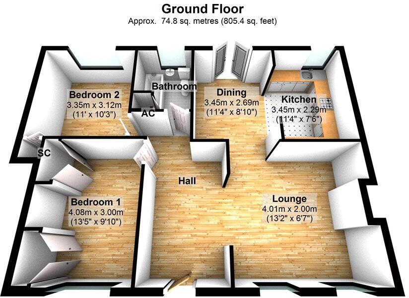 Tattenham Crescent, Epsom, Surrey, KT18 floorplan