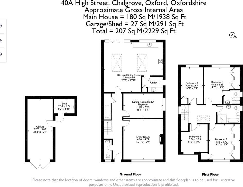 40A High Street, Chalgrove, Oxford, Oxfordshire, OX44 7SR floorplan