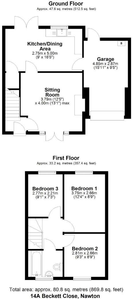 14A Beckett Close, Nawton, YO62 7SB floorplan
