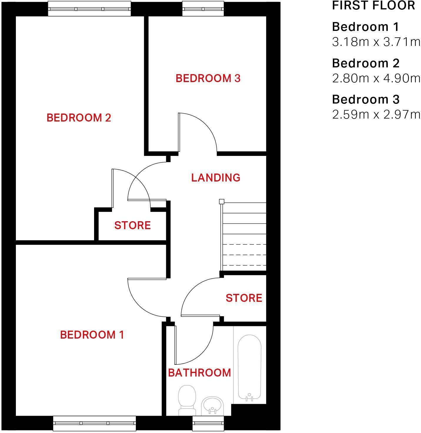 Magnus Way, 
Daventry, 
NN11 4XD floorplan