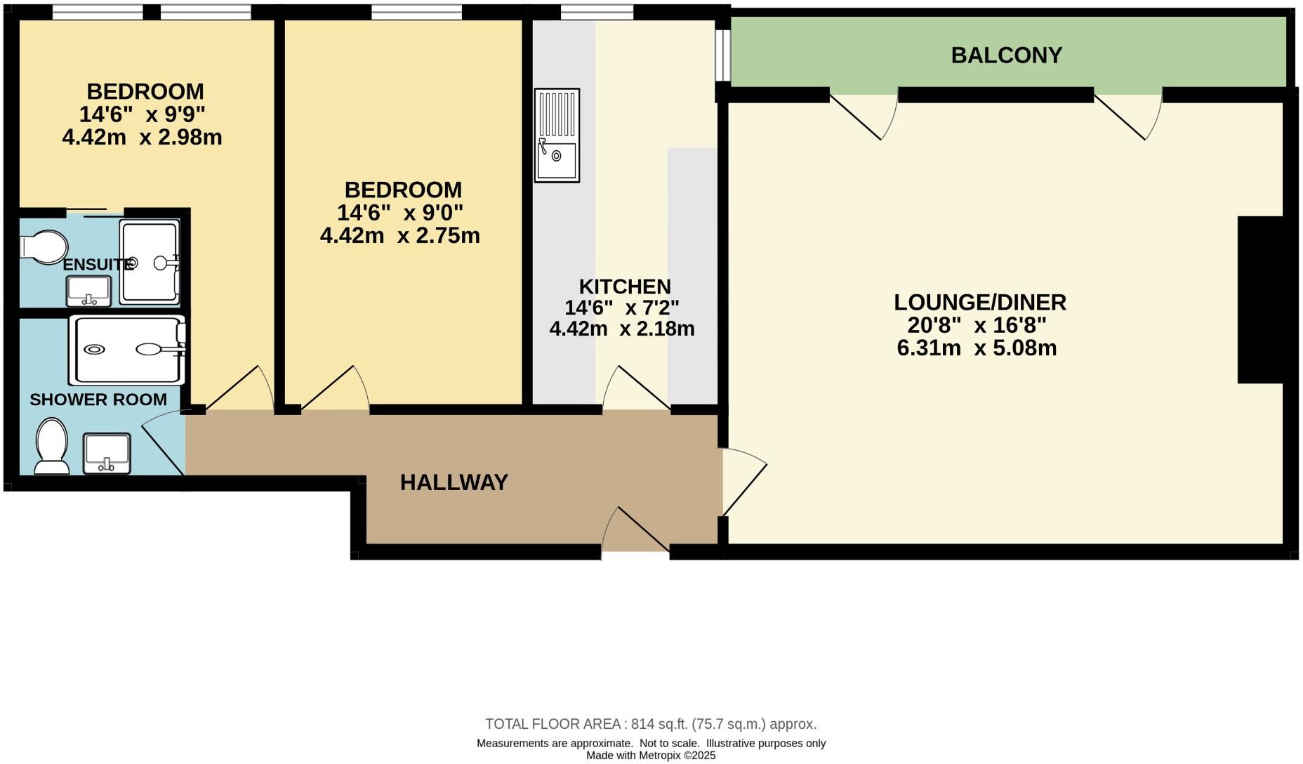 36 Metropole Towers, Argyle Road, Whitby, North Yorkshire, YO21 3HU floorplan