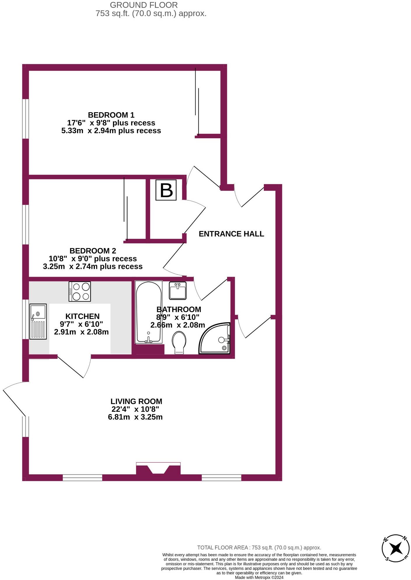 Pagham Court, Hawthorn Road, Bognor Regis, West Sussex, PO21 floorplan