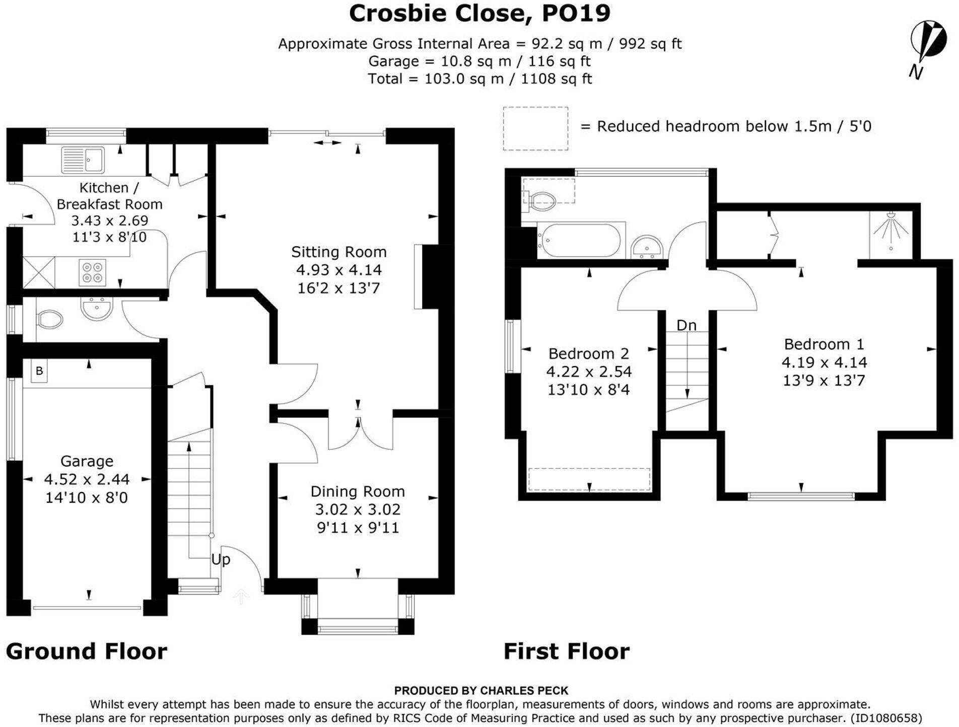 Crosbie Close, Chichester, PO19 floorplan