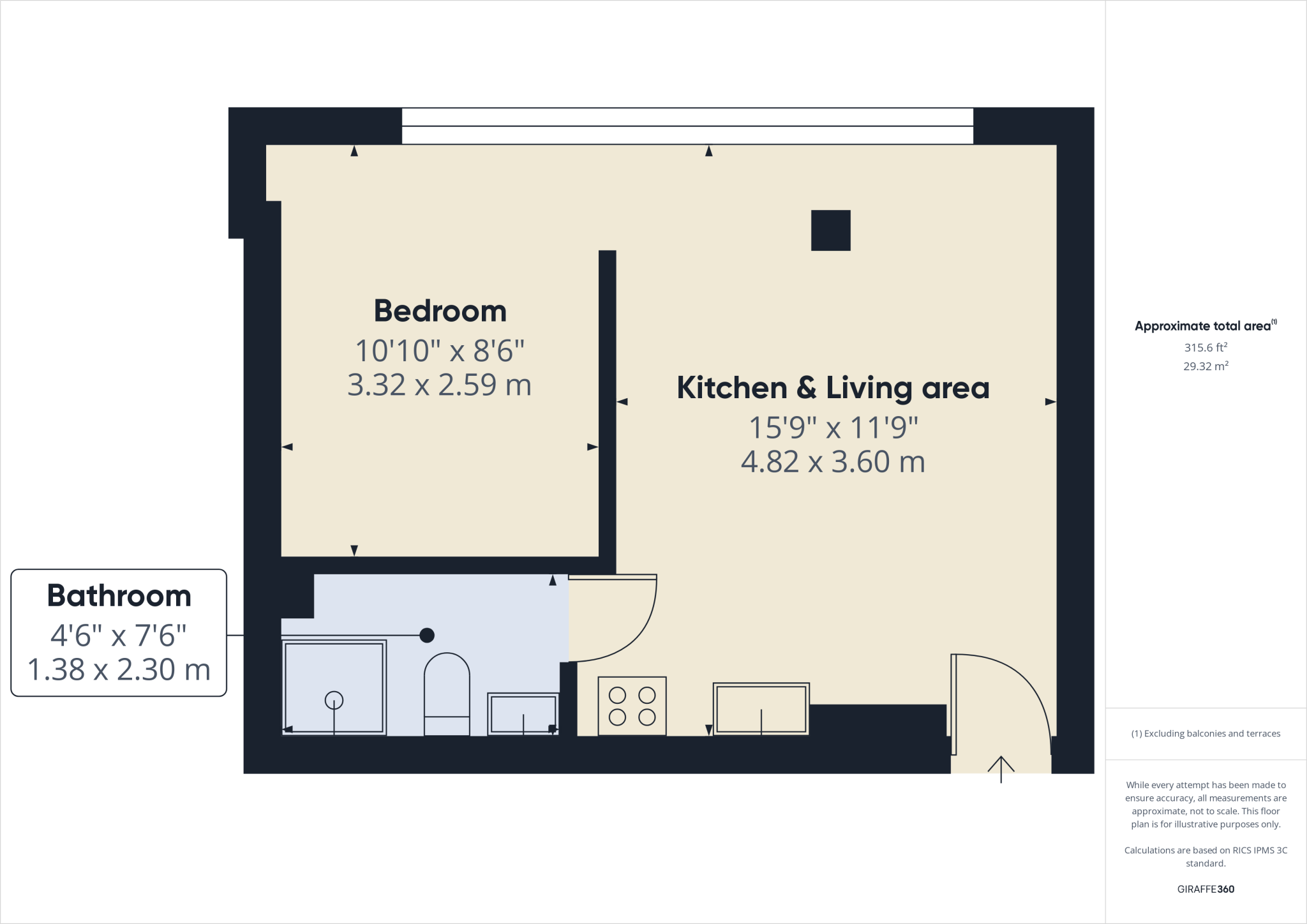 Flat 314, Tivoli House, South Street, Hull floorplan