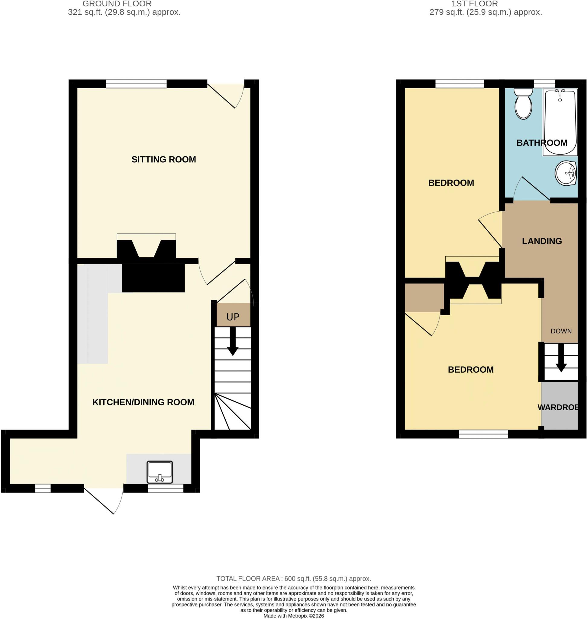Mill Cottages, Taunton floorplan