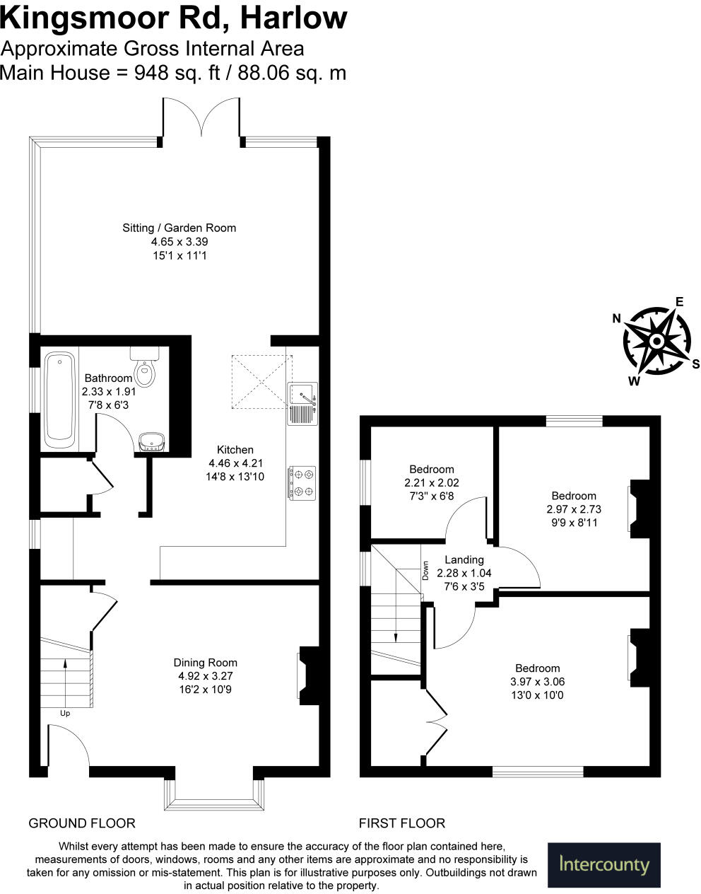 Kingsmoor Road, Harlow, Essex, CM19 floorplan