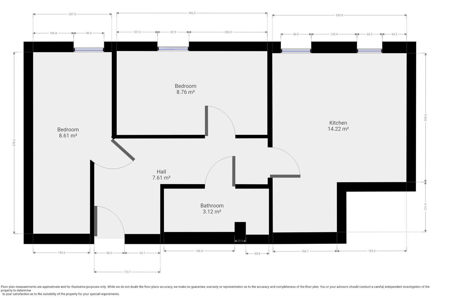 27/28 - Brayford Court - Apt 23 - Student Apartment floorplan