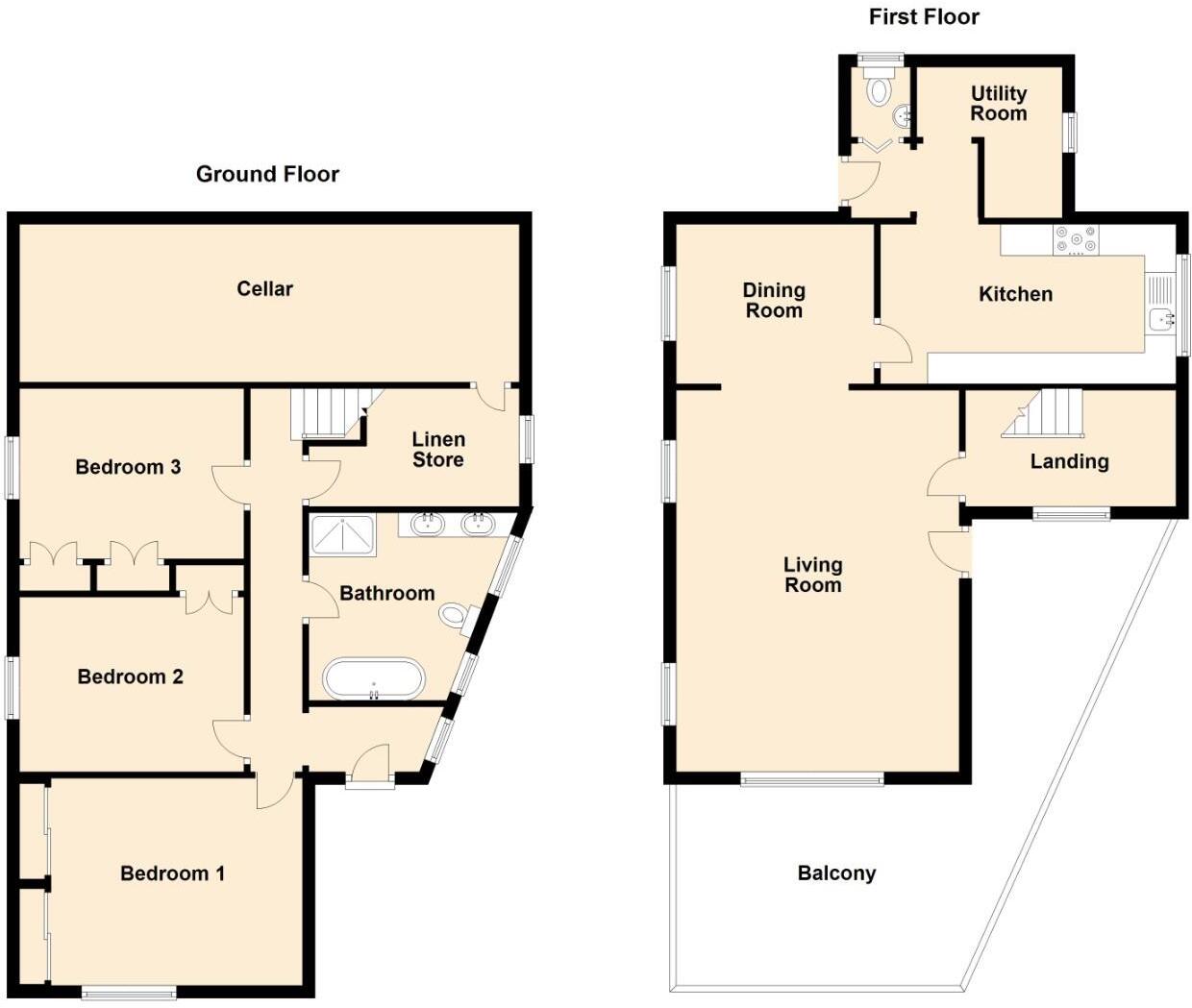 Upper Morannedd, Criccieth floorplan