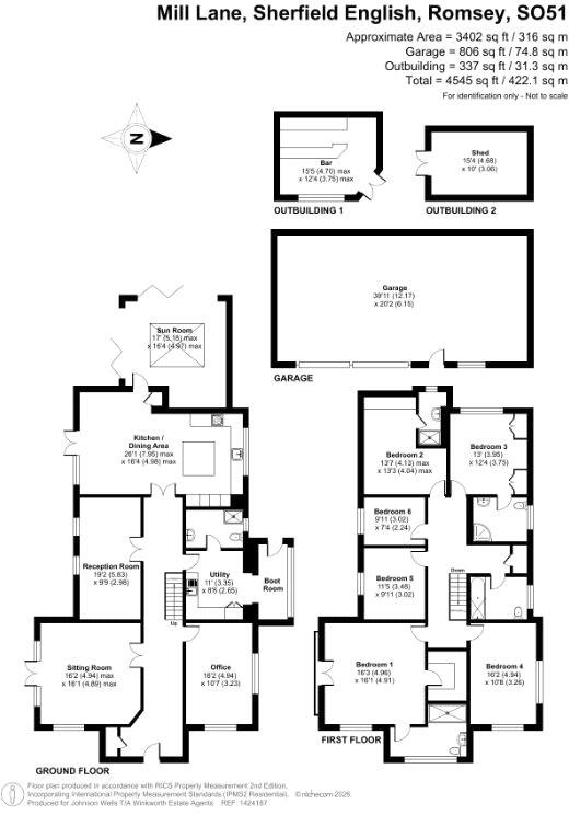 Mill Lane, Sherfield English, Romsey, Hampshire, SO51 floorplan