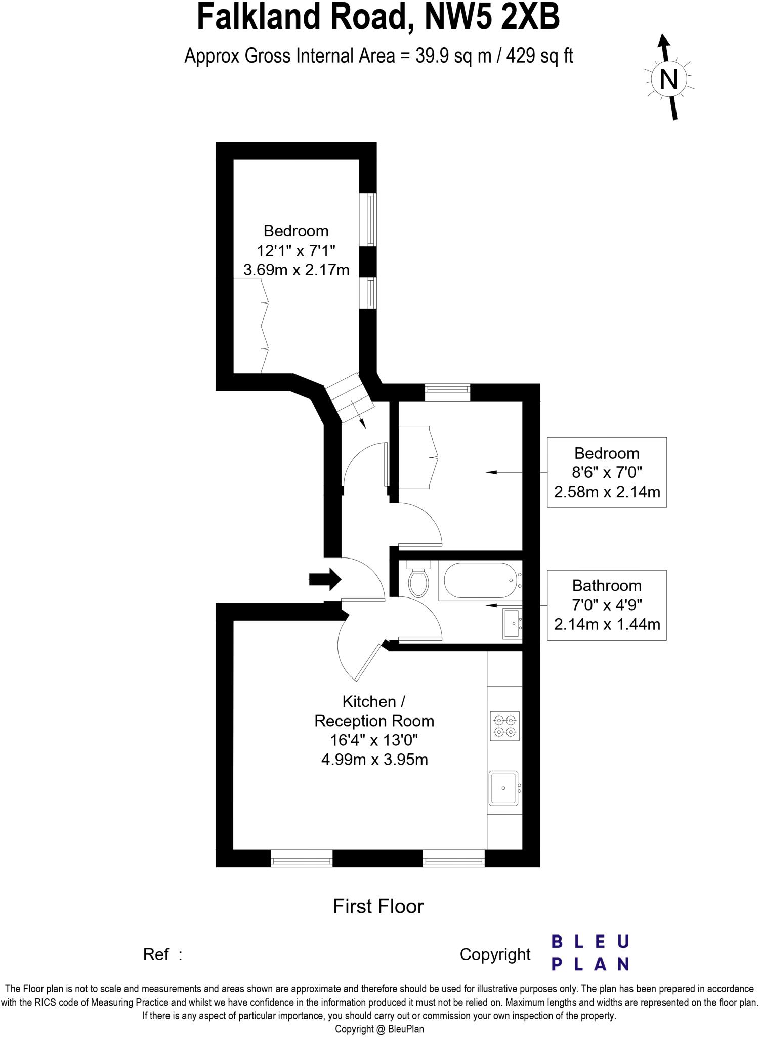 Falkland Road, London, NW5 floorplan