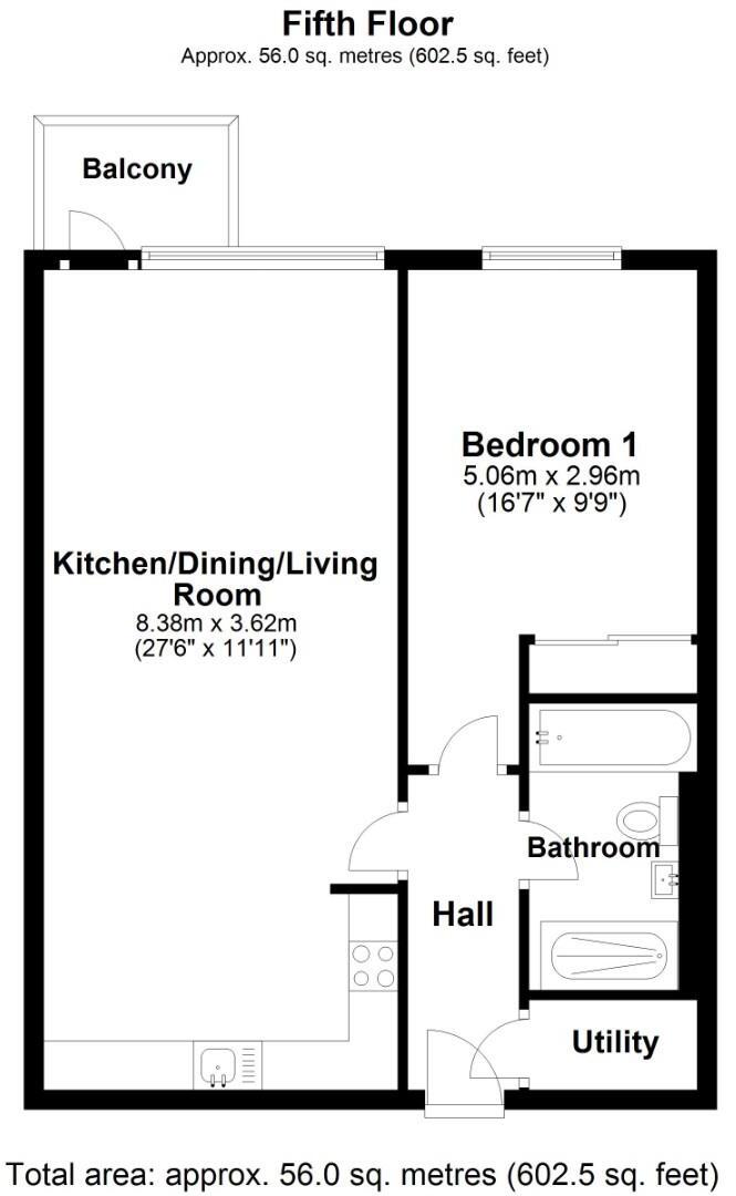 75 Bayscape, Watkiss Way, Cardiff, CF11 0TB floorplan