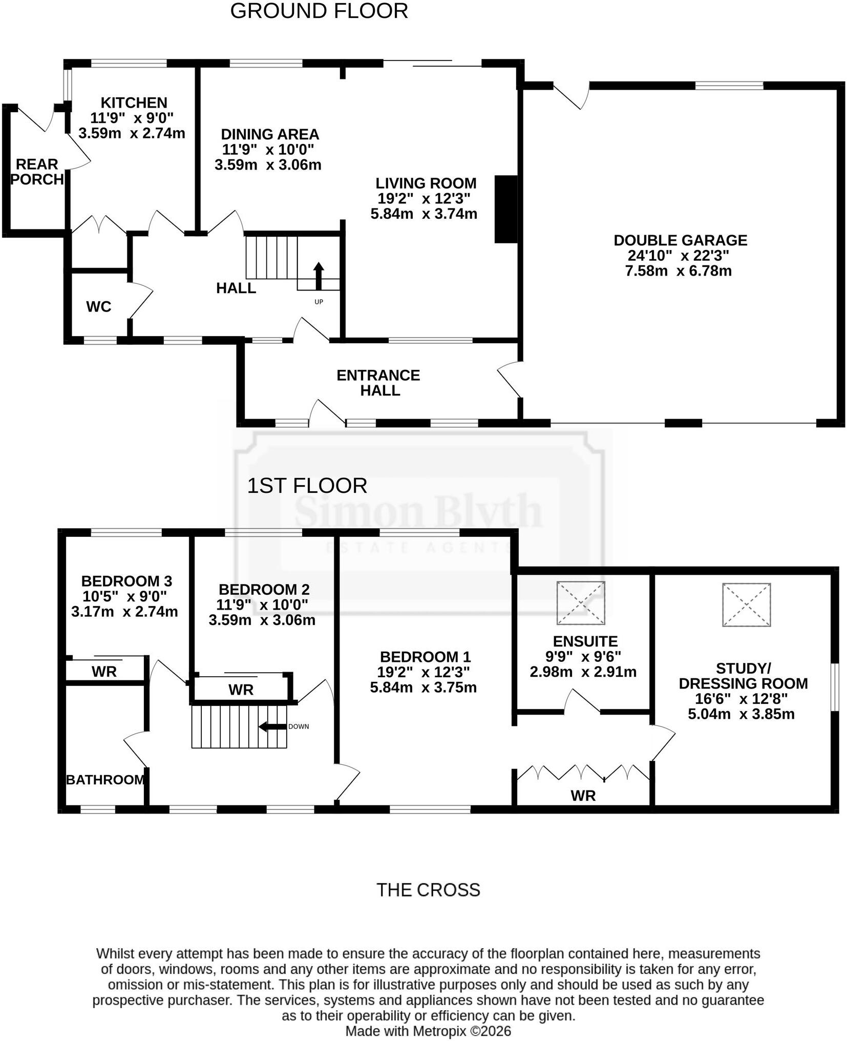 1 The Cross, Stone Moor Road S36 1GJ floorplan