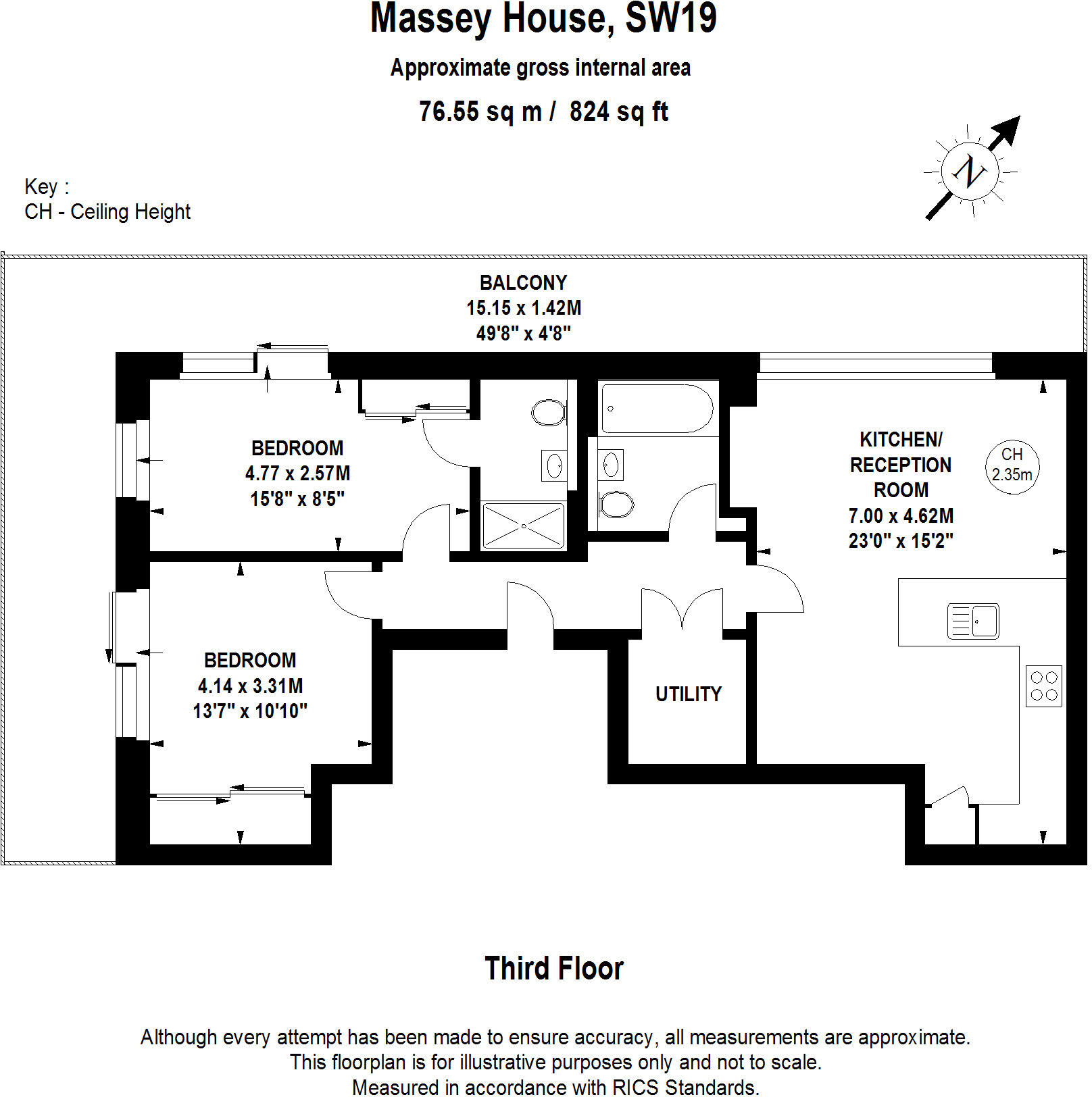 Massey House, Hartfield Road, Wimbledon, SW19 floorplan