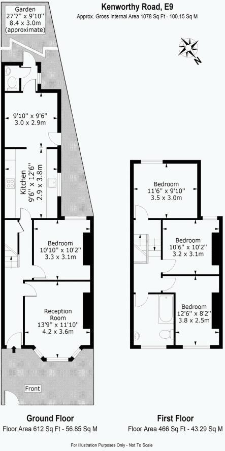 Kenworthy Road, Hackney, E9  floorplan