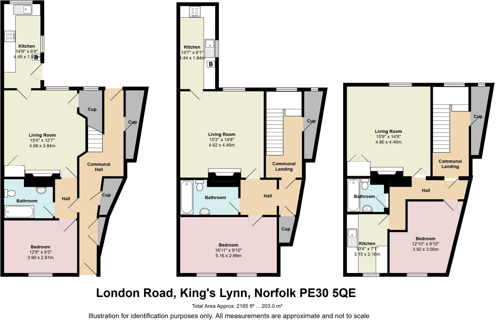 KING'S LYNN - Georgian Grade II Terrace Configured as 3 Flats floorplan
