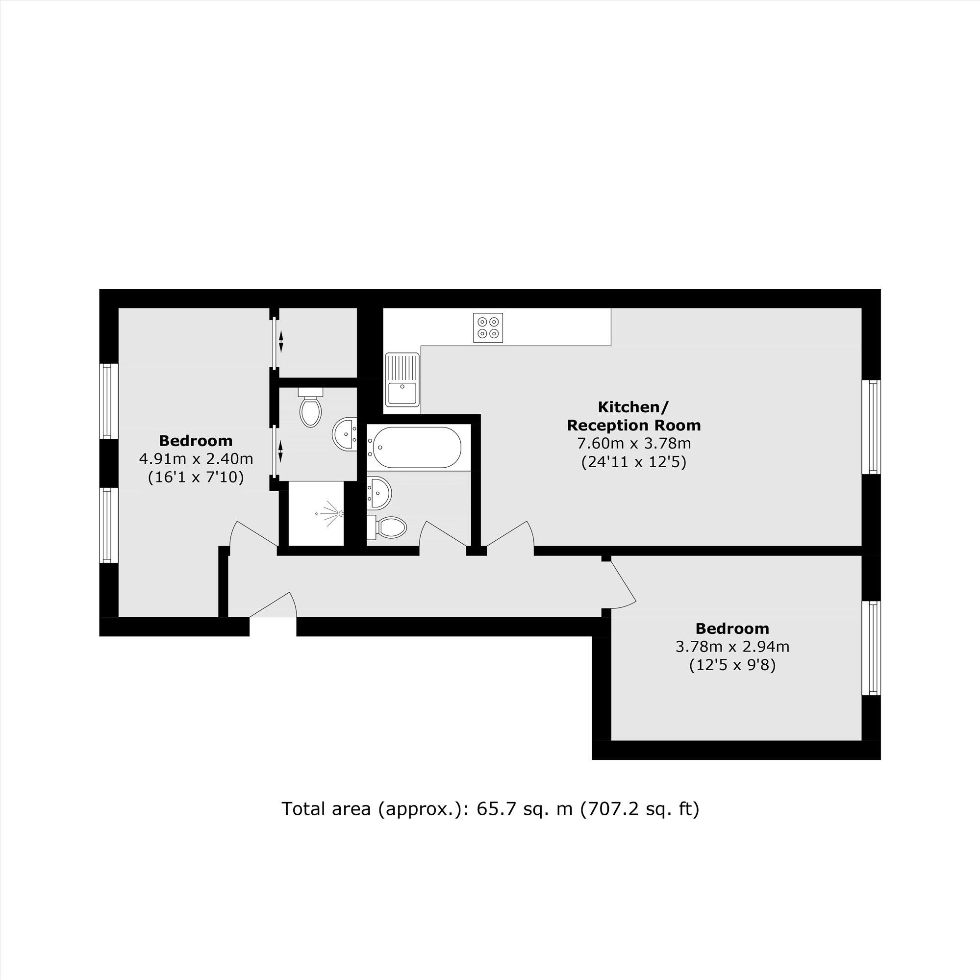 Brixton Hill, Clapham floorplan