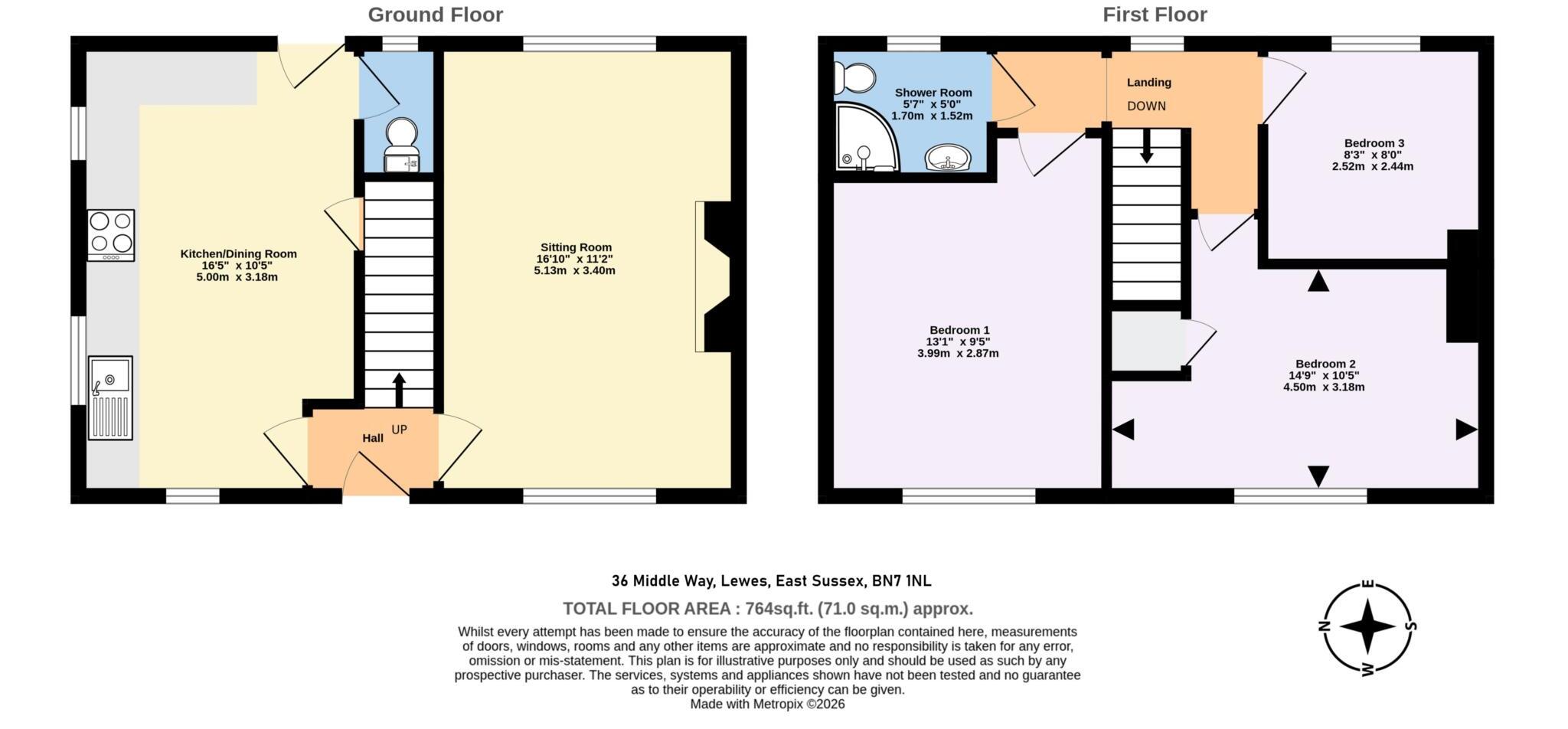 Middle Way, Lewes floorplan