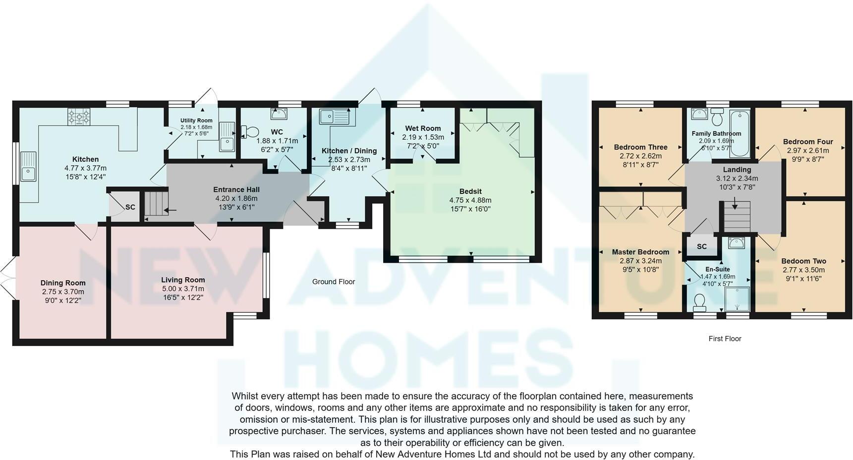 Five Bedroom Detached on Fairacre Drive, Middlewich floorplan