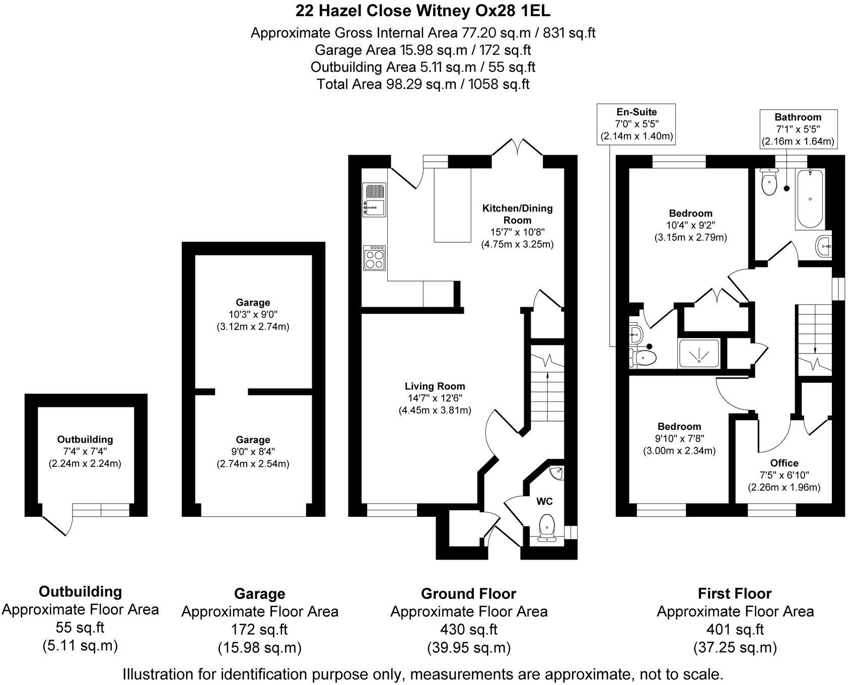 Hazel Close, Witney, OX28 floorplan