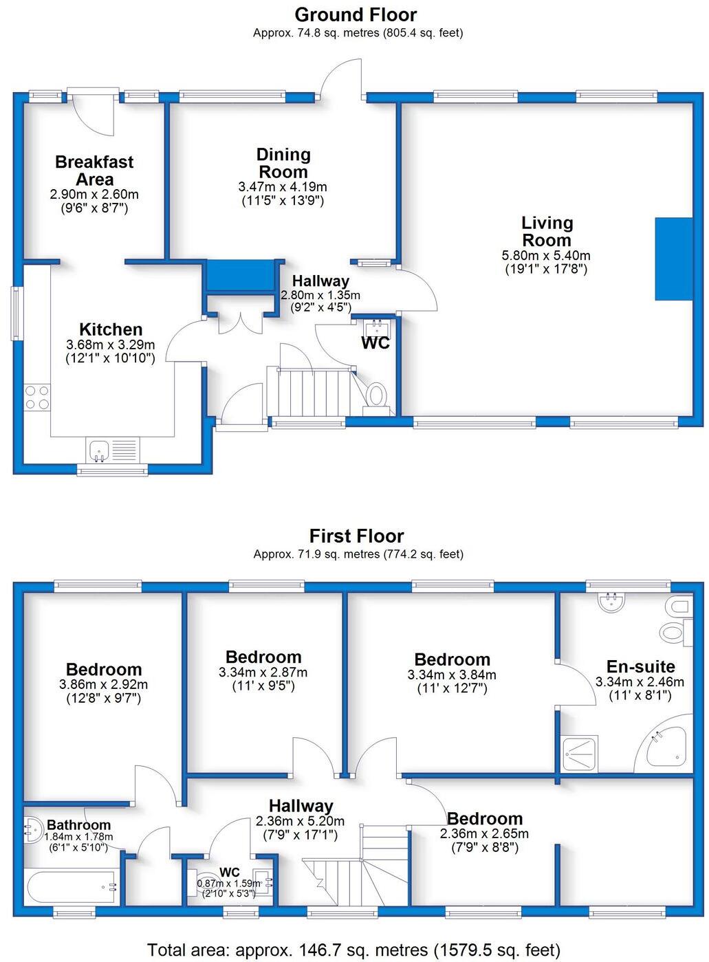 10, Oaklands Road floorplan