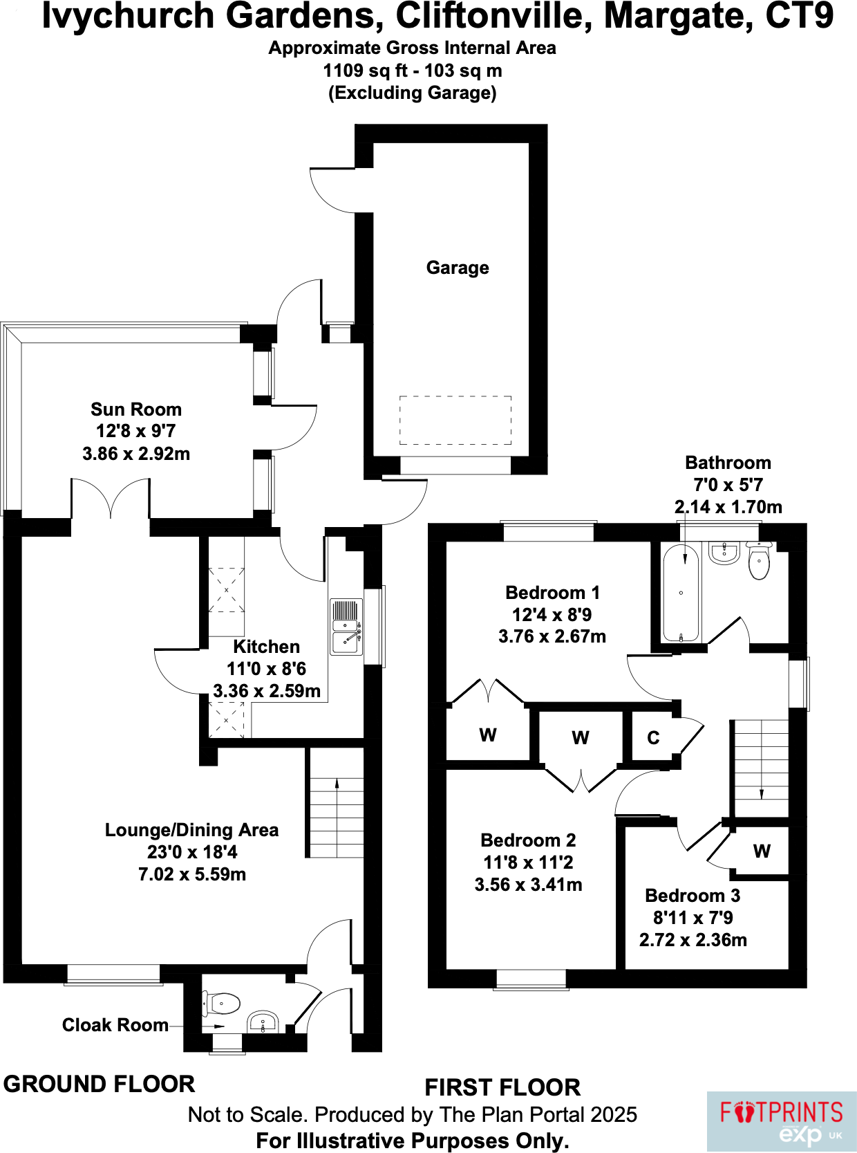 Ivychurch Gardens, Cliftonville, Margate, CT9 3YG floorplan
