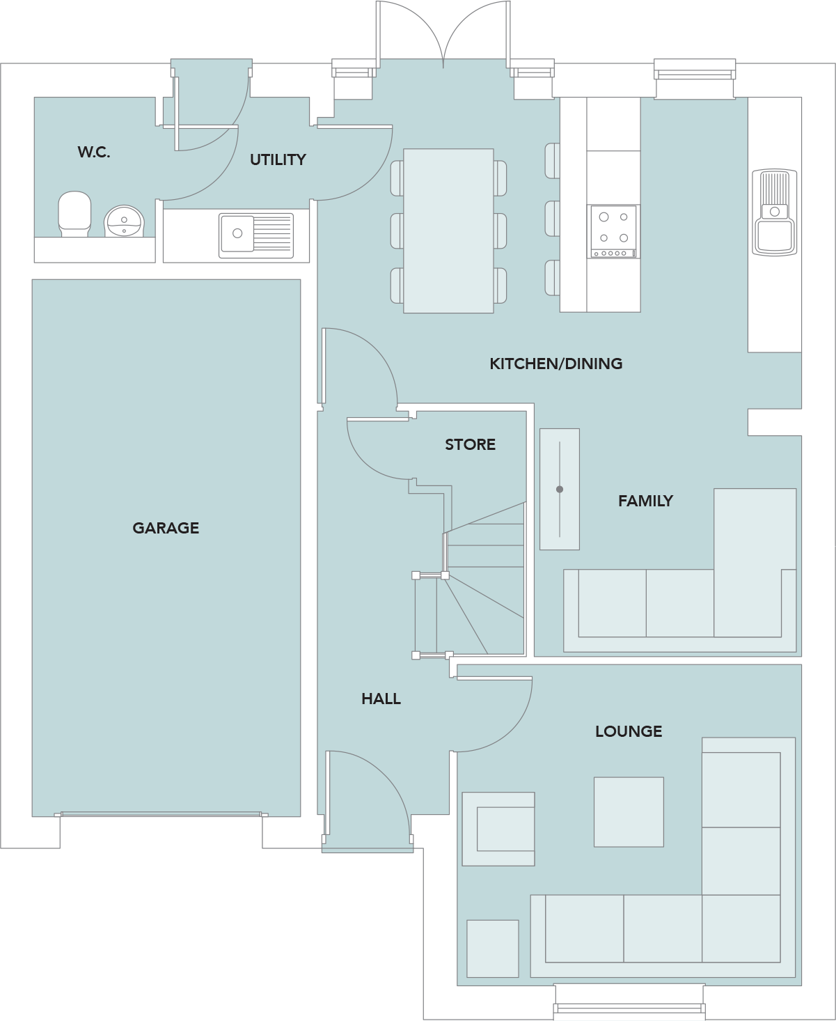 The Whittington at The Steadings (Wynyard Homes), Alnwick, NE66 1DE floorplan