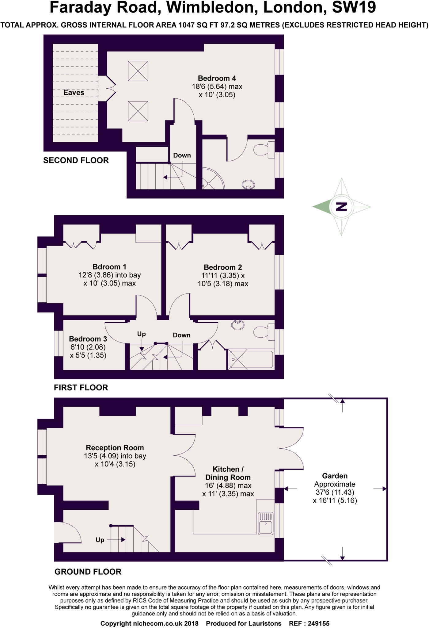 Faraday Road, London, SW19 floorplan