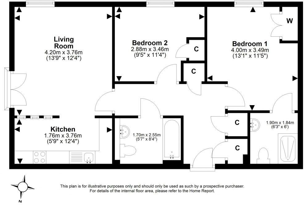 21/8 Muirhouse Parkway, Muirhouse, Edinburgh, EH4 5JG floorplan