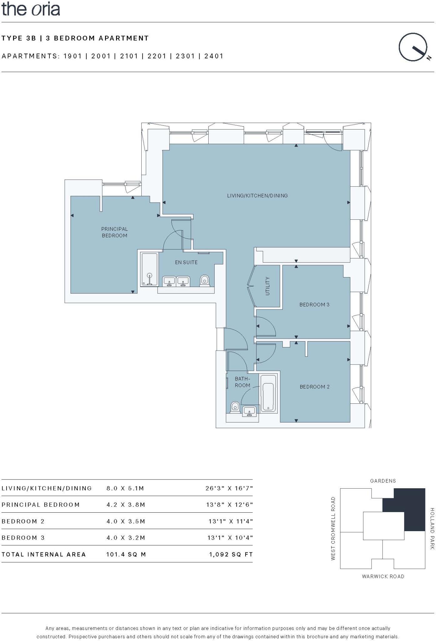 The Oria, 100 Kensington, 100 West Cromwell Road, London, W14 floorplan