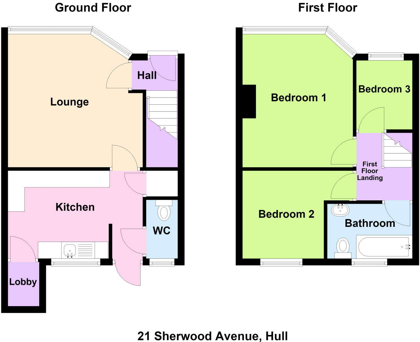 Sherwood Avenue, Hull floorplan