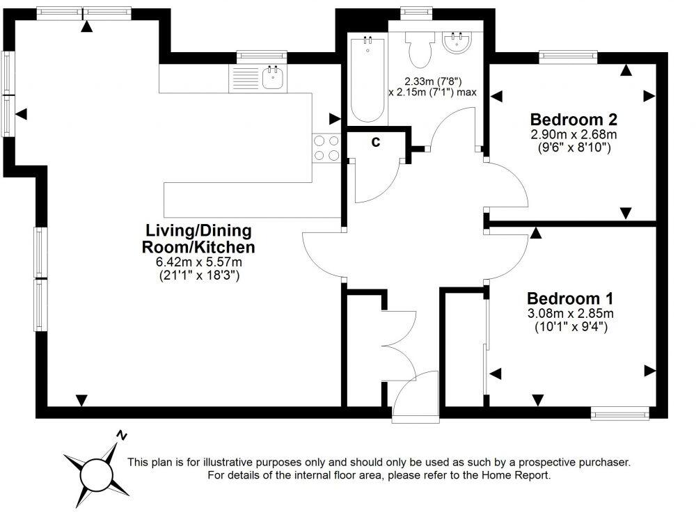 32A, Wymet Gardens, Millerhill, Midlothian, EH22 1FL floorplan