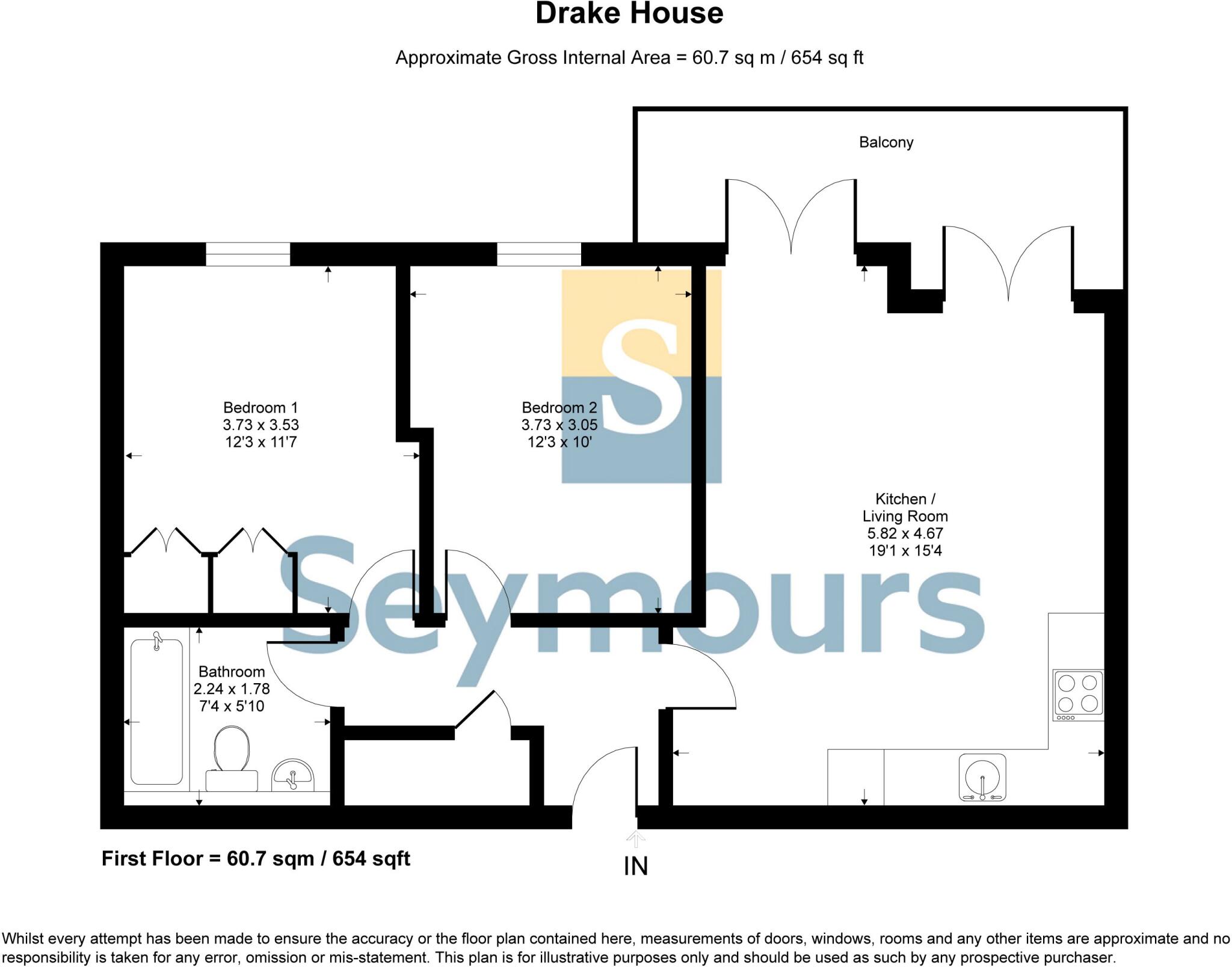 Drake House, Drake Avenue, Staines, Surrey, TW18 floorplan