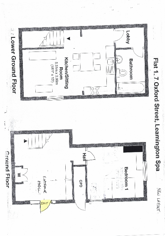 Flat 1, 7 Oxford Street, Leamington Spa, Warwickshire, CV32 floorplan