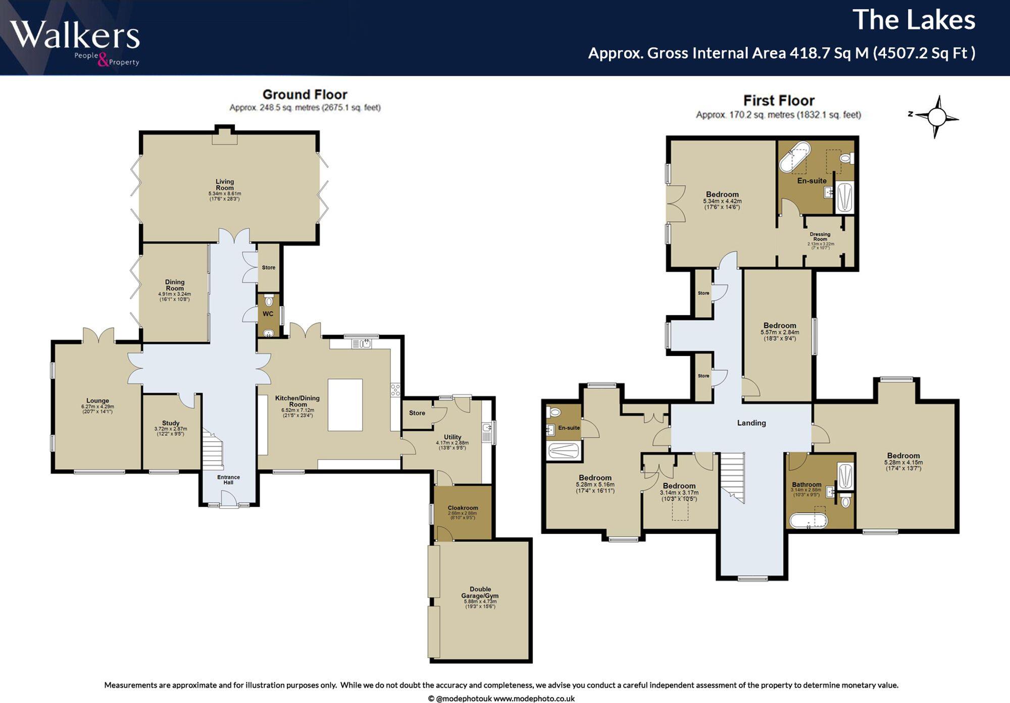 The Lakes, Hardings Lane, Fryerning floorplan