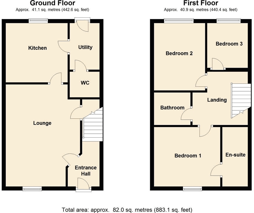 To Let - Kingswood Park, Birkdale, PR8 - Three Bed Mews House floorplan