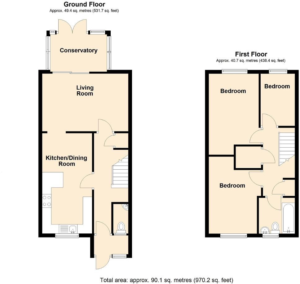 39, Ebnal Close, Leominster, Herefordshire, HR6 8SL floorplan