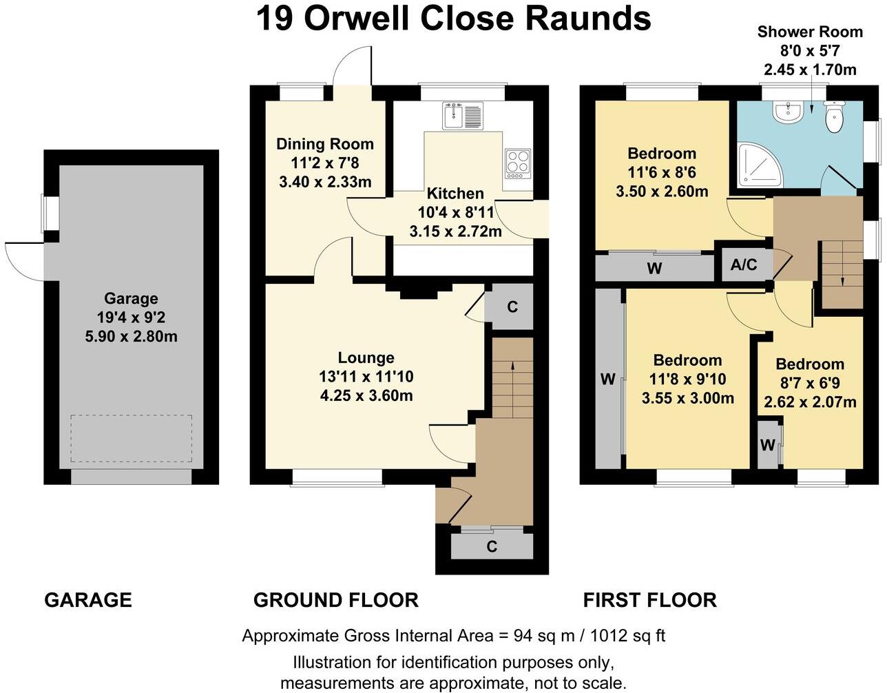 Orwell Close, Raunds, Wellingborough, NN9 floorplan