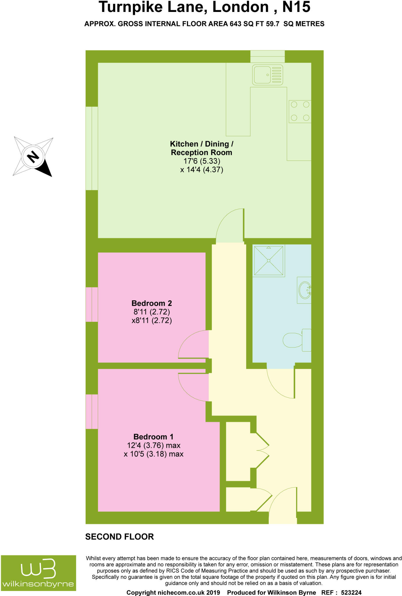 Sidi Court, Milton Road, Turnpike Lane floorplan