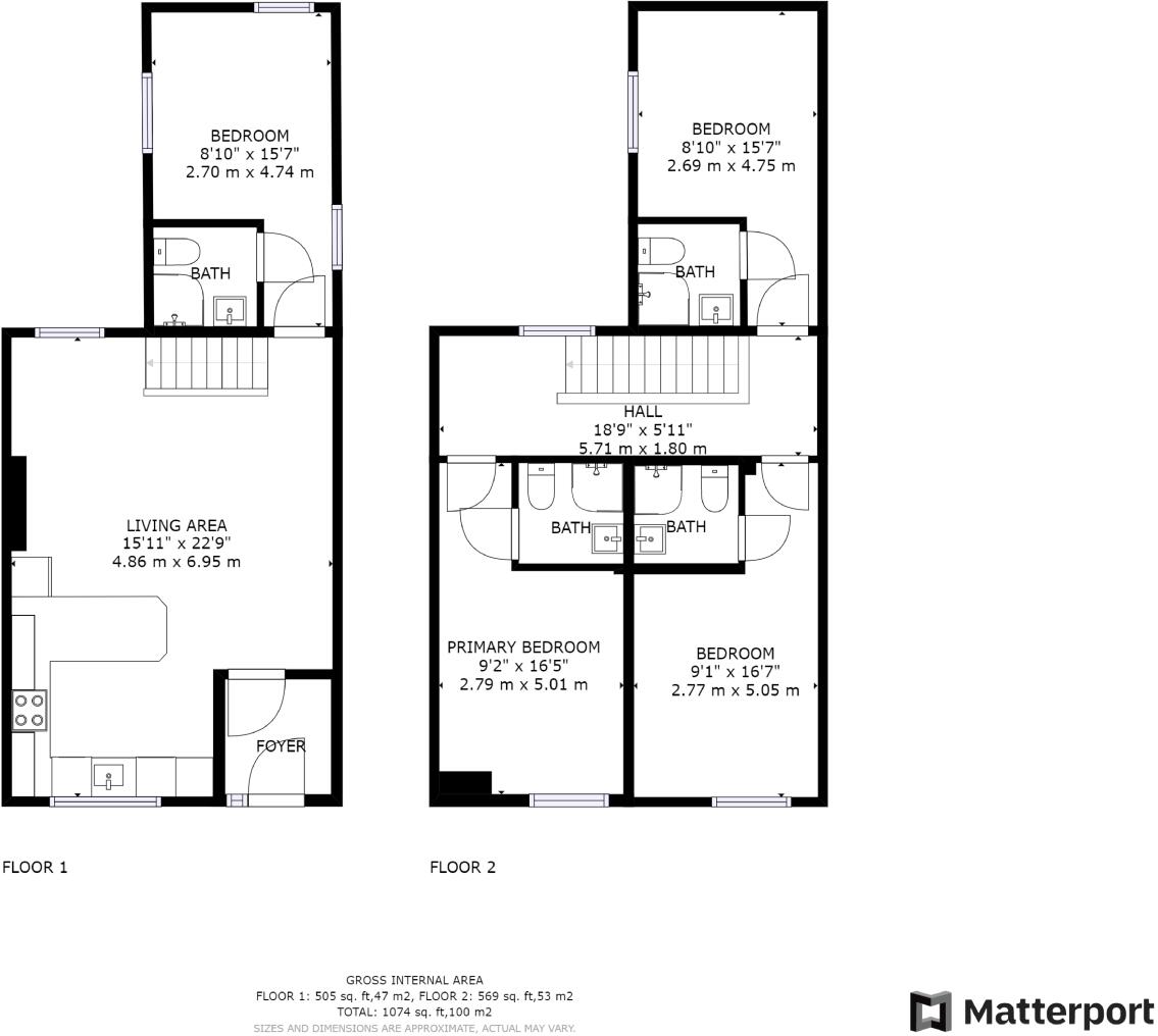 18 Kilbourn Street, Nottingham, NG3 1BS floorplan