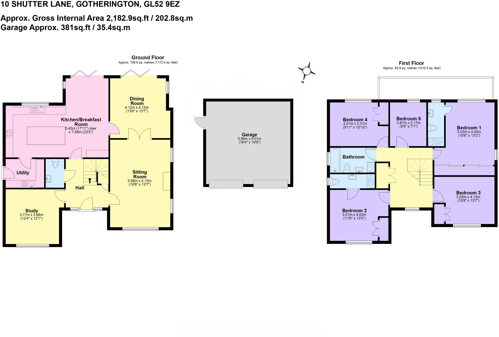 10, Shutter Lane, Gotherington, Cheltenham, Gloucestershire, GL52 floorplan
