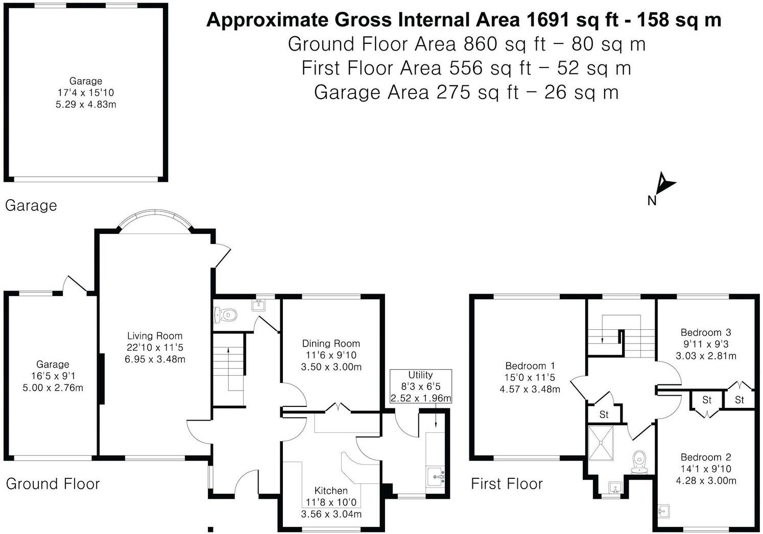 Merrow Croft, GU1 floorplan