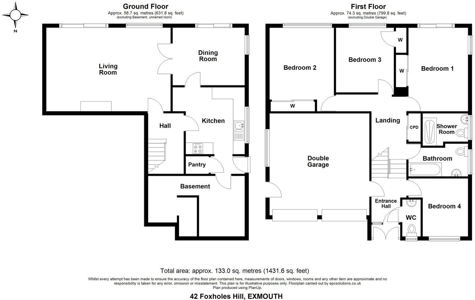 Foxholes Hill, Exmouth, EX8 2DQ floorplan