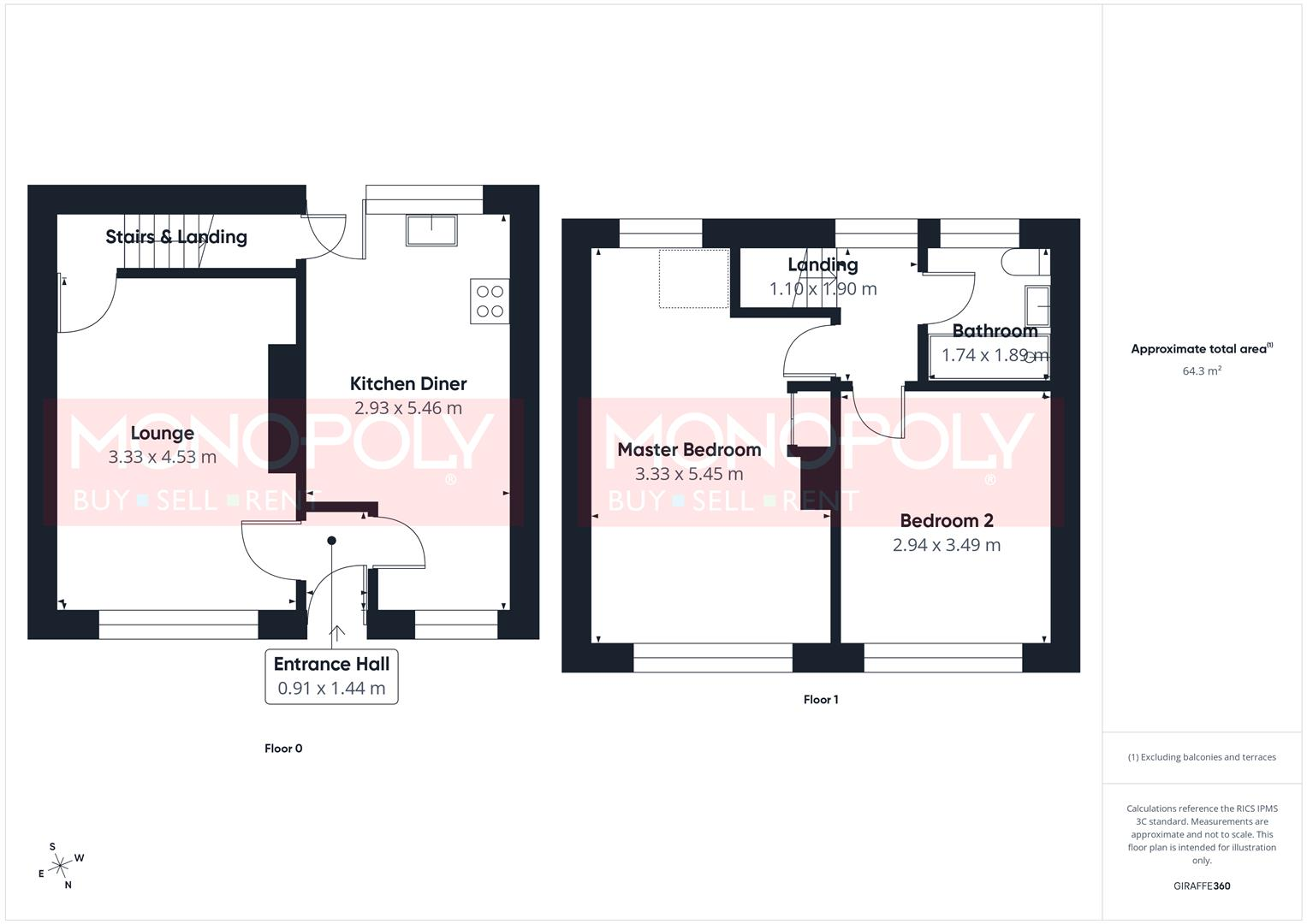 Maes Sadwrn, Henllan, Denbigh floorplan