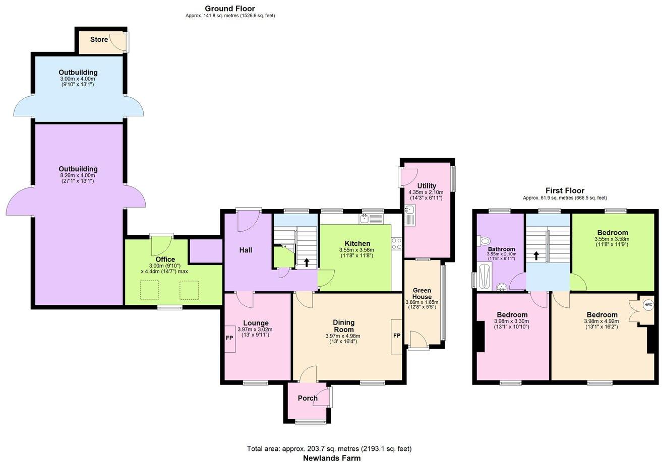 Newlands Farmhouse, Ireby, Wigton, CA7 floorplan